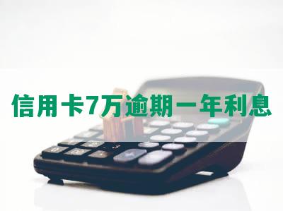 信用卡7万逾期一年利息