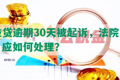 微粒贷逾期30天被起诉，法院已立案，应如何处理？