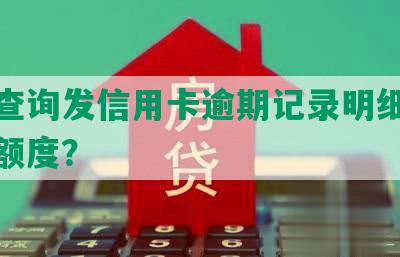 怎么查询发信用卡逾期记录明细和总欠款额度？