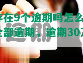 信用卡存在9个逾期吗怎么办，9张信用卡全部逾期，逾期30万怎么办？