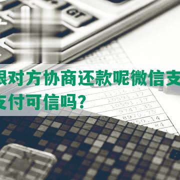 怎么跟对方协商还款呢微信支付宝，微信支付可信吗？