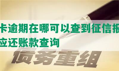 信用卡逾期在哪可以查到征信报告记录及应还账款查询