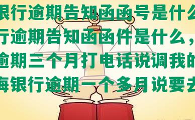 上海银行逾期告知函函号是什么，上海银行逾期告知函函件是什么，上海银行逾期三个月打电话说调我的资料，上海银行逾期一个多月说要去法院起诉