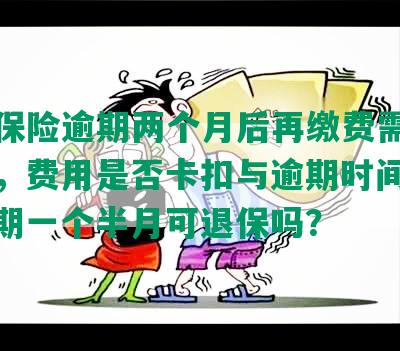 平安保险逾期两个月后再缴费需重新查体，费用是否卡扣与逾期时间有关，逾期一个半月可退保吗？