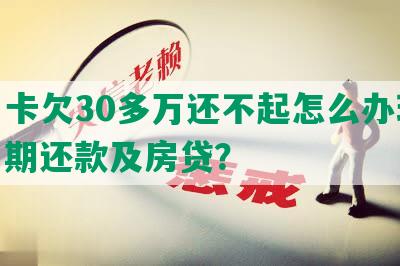 信用卡欠30多万还不起怎么办理分期、期还款及房贷？