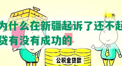 网贷为什么在新疆起诉了还不起，新疆网贷有没有成功的