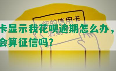 信用卡显示我花呗逾期怎么办，逾期花呗会算征信吗？