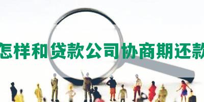 怎样和贷款公司协商期还款