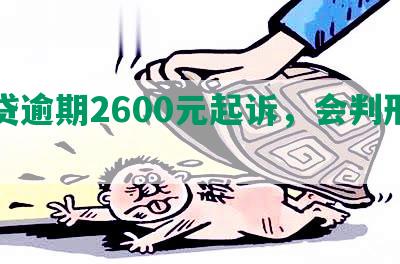 网贷逾期2600元起诉，会判刑吗？