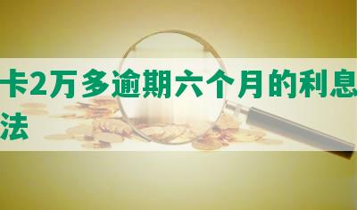 信用卡2万多逾期六个月的利息及解决方法