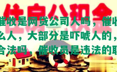 网贷催收是网贷公司人吗，催收的都是什么人，大部分是吓唬人的，催收公司合法吗，催收员是违法的职业吗