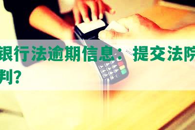 民生银行法逾期信息：提交法院后多久能判？