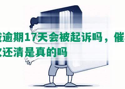 网贷逾期17天会被起诉吗，催收要一次还清是真的吗