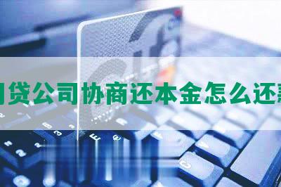 网贷公司协商还本金怎么还款