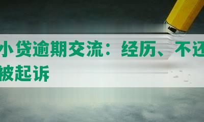 网贷小贷逾期交流：经历、不还、多久会被起诉