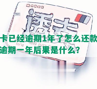 信用卡已经逾期1年了怎么还款和本金，逾期一年后果是什么？