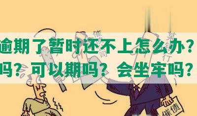 网贷逾期了暂时还不上怎么办？会被起诉吗？可以期吗？会坐牢吗？