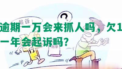 光大逾期一万会来抓人吗，欠1万多逾期一年会起诉吗？