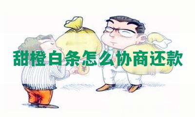 甜橙白条怎么协商还款