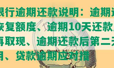 中信银行逾期还款说明：逾期还清后是否恢复额度、逾期10天还款后是否可再取现、逾期还款后第二天是否可使用、贷款逾期应对措