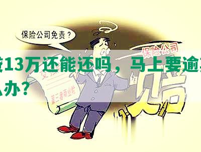 网贷13万还能还吗，马上要逾期了怎么办？