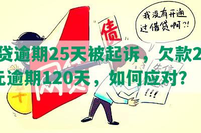 网贷逾期25天被起诉，欠款2400元逾期120天，如何应对？