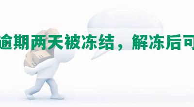 浦发逾期两天被冻结，解冻后可正常使用