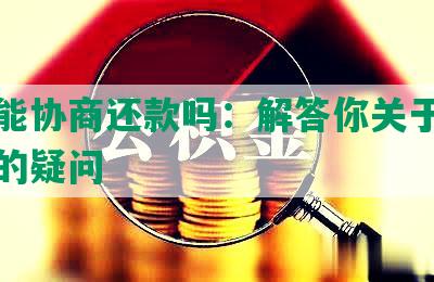 飞贷能协商还款吗：解答你关于飞贷还款的疑问