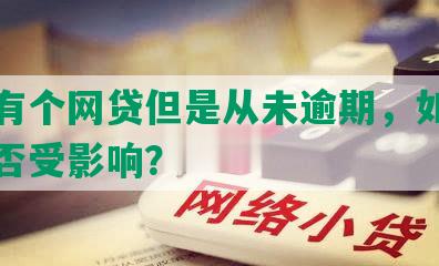 以前有个网贷但是从未逾期，如今买房是否受影响？