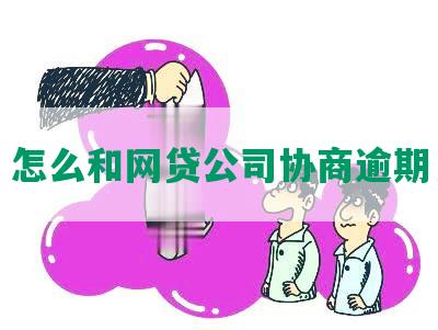 怎么和网贷公司协商逾期