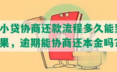 国美小贷协商还款流程多久能到账、出结果，逾期能协商还本金吗？