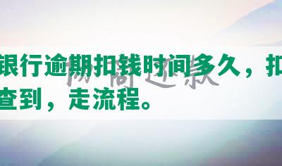 民生银行逾期扣钱时间多久，扣一次，能查到，走流程。