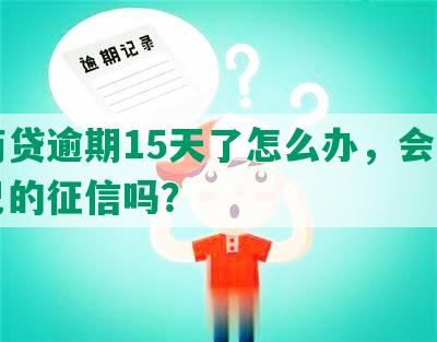 网商贷逾期15天了怎么办，会影响自己的征信吗？