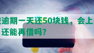 网贷逾期一天还50块钱，会上征信吗，还能再借吗？