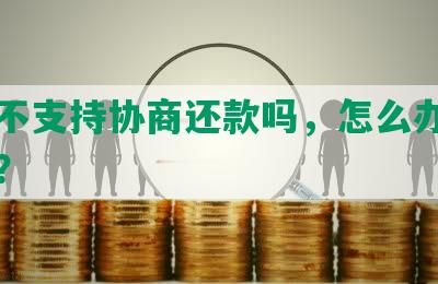 白条不支持协商还款吗，怎么办，为什么？