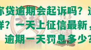 中邮邮你贷逾期会起诉吗？逾期后还会怎么样？一天上征信最新，打家里电话吗？逾期一天罚息多少？