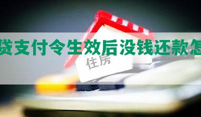 网商贷支付令生效后没钱还款怎么办？