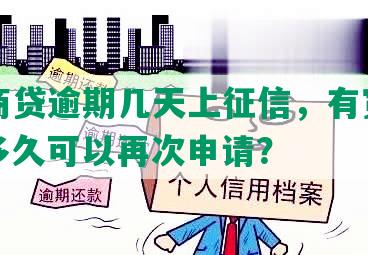 华龙商贷逾期几天上征信，有宽限期吗，多久可以再次申请？