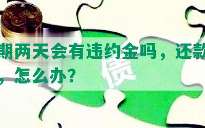 发逾期两天会有违约金吗，还款影响征信，怎么办？