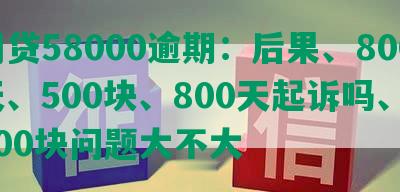 网贷58000逾期：后果、800天、500块、800天起诉吗、5000块问题大不大