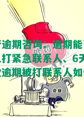 平安银行逾期咨询：逾期能否电话说明、多久打紧急联系人、6天不算逾期、贷款逾期被打联系人如何投诉？