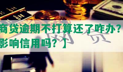 【网商贷逾期不打算还了咋办？逾期后会影响信用吗？】