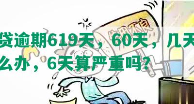 网贷逾期619天，60天，几天了怎么办，6天算严重吗？