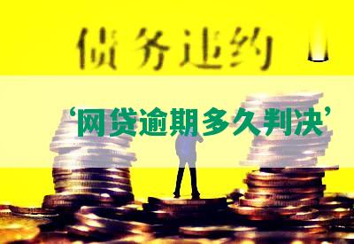 ‘网贷逾期多久判决’