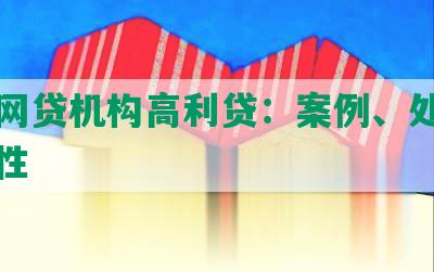 起诉网贷机构高利贷：案例、处理和有效性