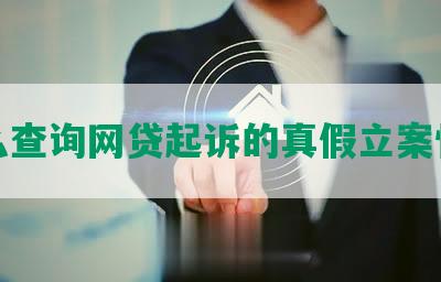 怎么查询网贷起诉的真假立案情况