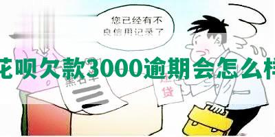 花呗欠款3000逾期会怎么样