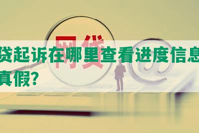 被网贷起诉在哪里查看进度信息，怎么查真假？