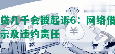 欠网贷几千会被起诉6：网络借贷风险警示及违约责任