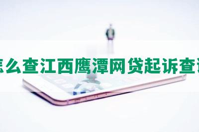 怎么查江西鹰潭网贷起诉查询